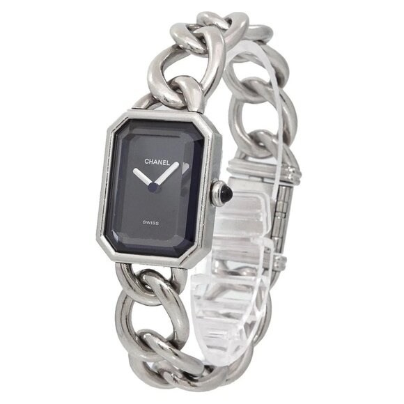 CHANEL Premiere L Size H0452 Quartz Black Dial Ladies Watch 90287277 - Picture 1 of 6
